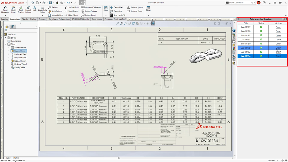 AI-Powered Drawing Generation (Beta) by SOLIDWORKS