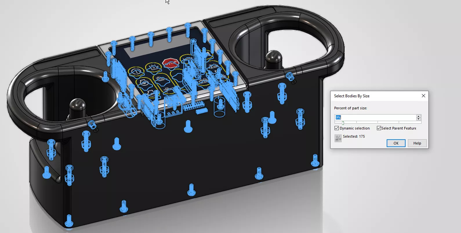 Multi-Body Part Selection Filter in SOLIDWORKS 2026